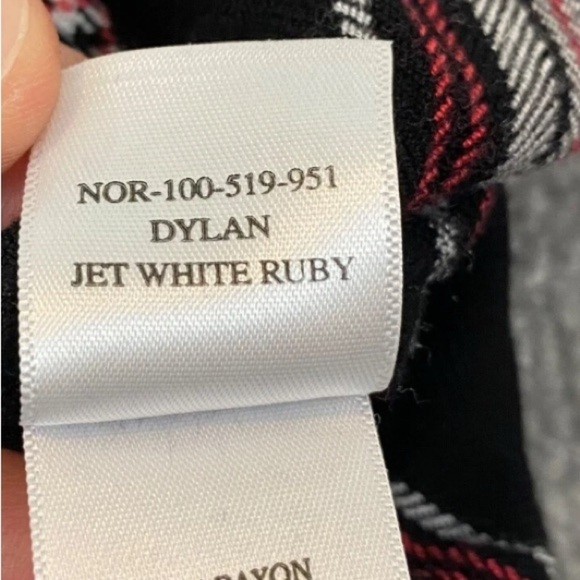 Rails Women’s Plaid Button-Down Shirt – Black, Red & White, Size M - Picture 7 of 8